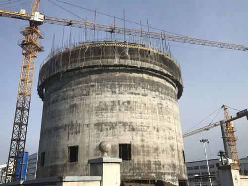 陜煤建設韓城分公司紅柳林產品倉工程有了“新高度”