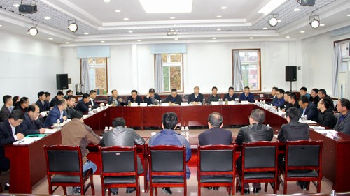 公司領導劉合理參加陜煤建設銅煤公司黨支部書記例會