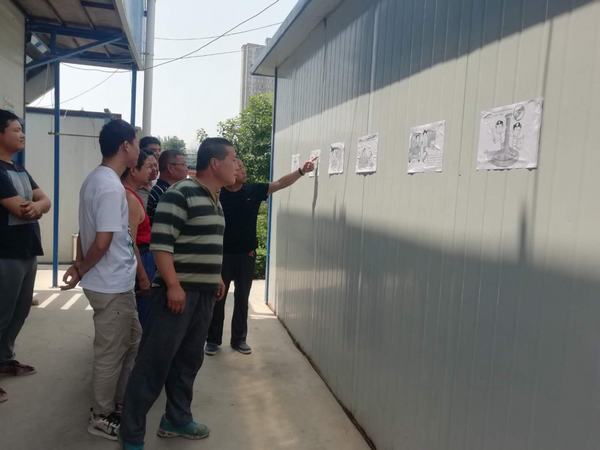 陜煤建設渭南分公司土建五部漫畫說廉潔 敲響警示鐘