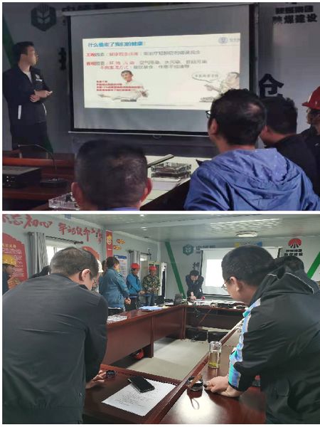 陜煤建設天工公司中儲糧項目部實戰演練預防鑄健康