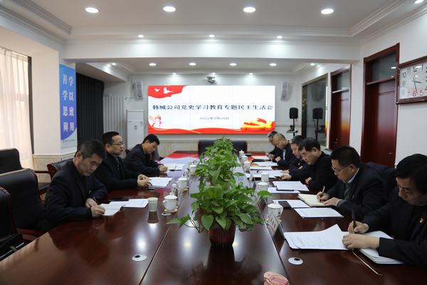 贠公法蒞臨指導(dǎo)韓城分公司黨史學(xué)習(xí)教育專題民主生活會
